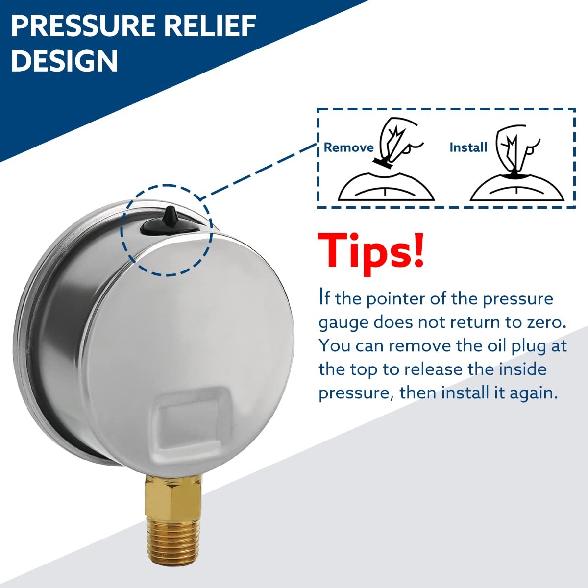 SENCTRL 5000 Psi Glycerin Liquid Filled Pressure Gauge