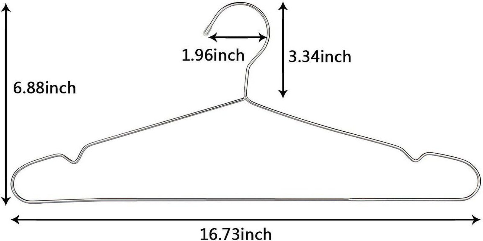 30 Pack Heavy Duty Stainless Steel Hangers, Space-Saving Silver Clothes Hangers