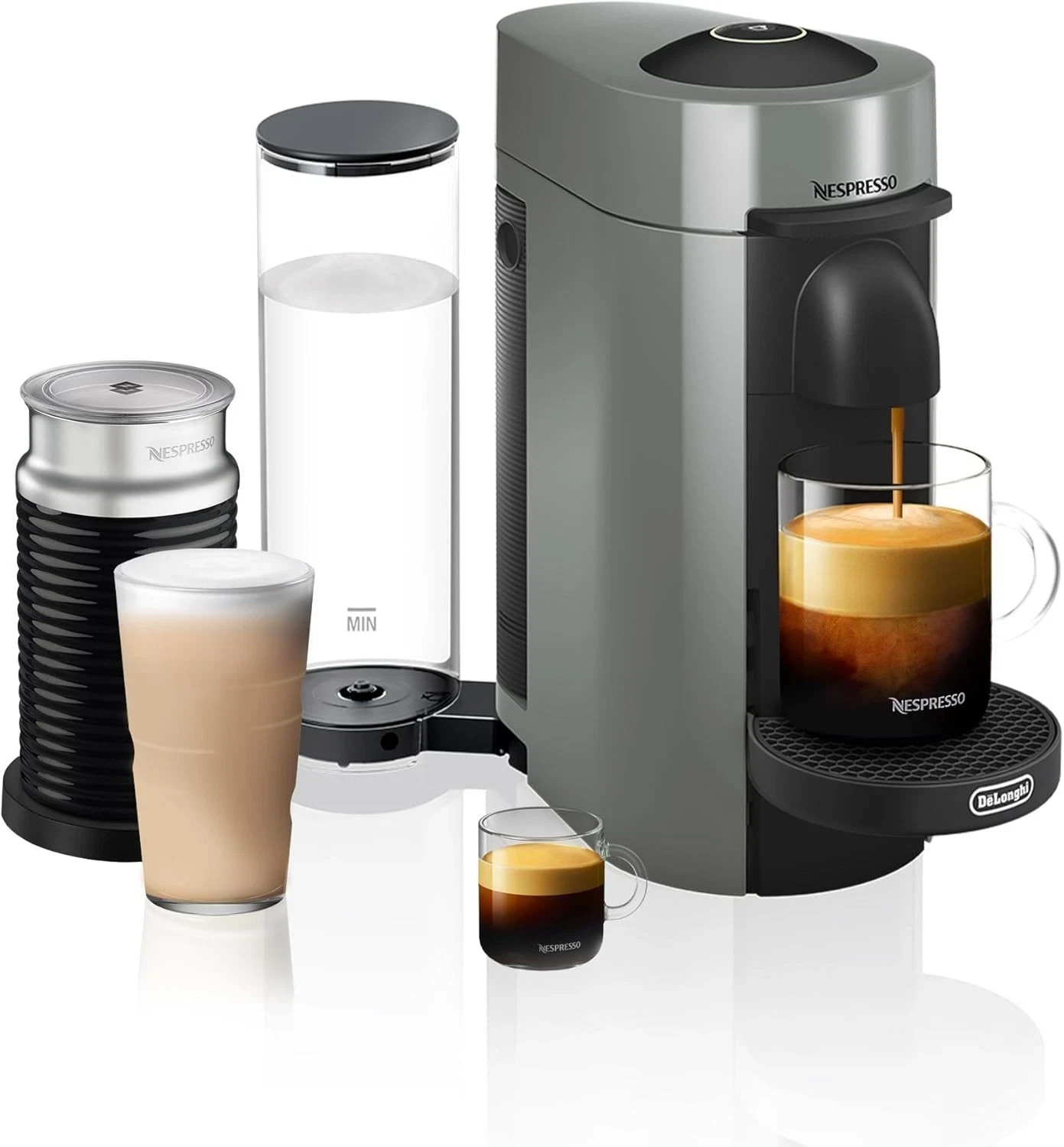 De'Longhi Nespresso VertuoPlus Coffee & Espresso Maker w/ Aeroccino Milk Frother
