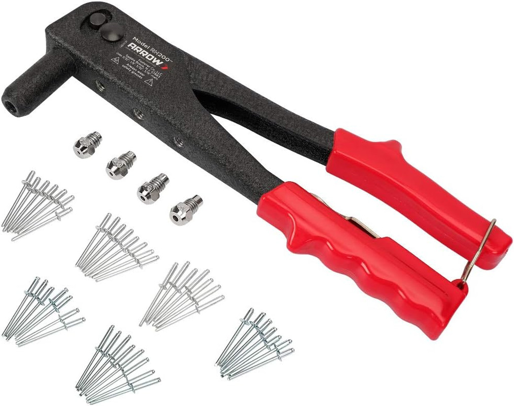 Arrow Heavy Duty Riveter Kit, Professional Pop Rivet Gun with Assorted 120 Rivet