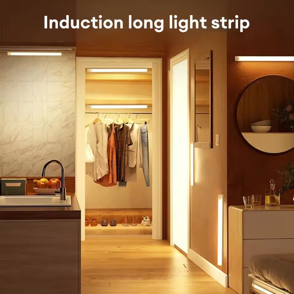 4 Pack LED Under Cabinet Lights, Rechargeable Motion Sensor, 3 Color Dimmable