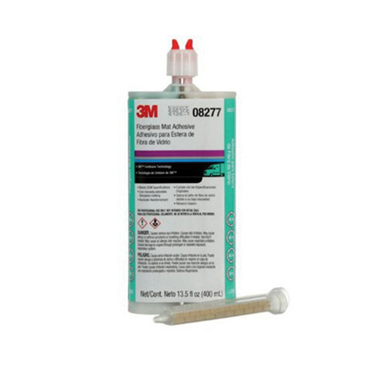 3M 08277 Fiberglass Matting Adhesive, 400 mL Cartridge, Liquid/Viscous, White/Da