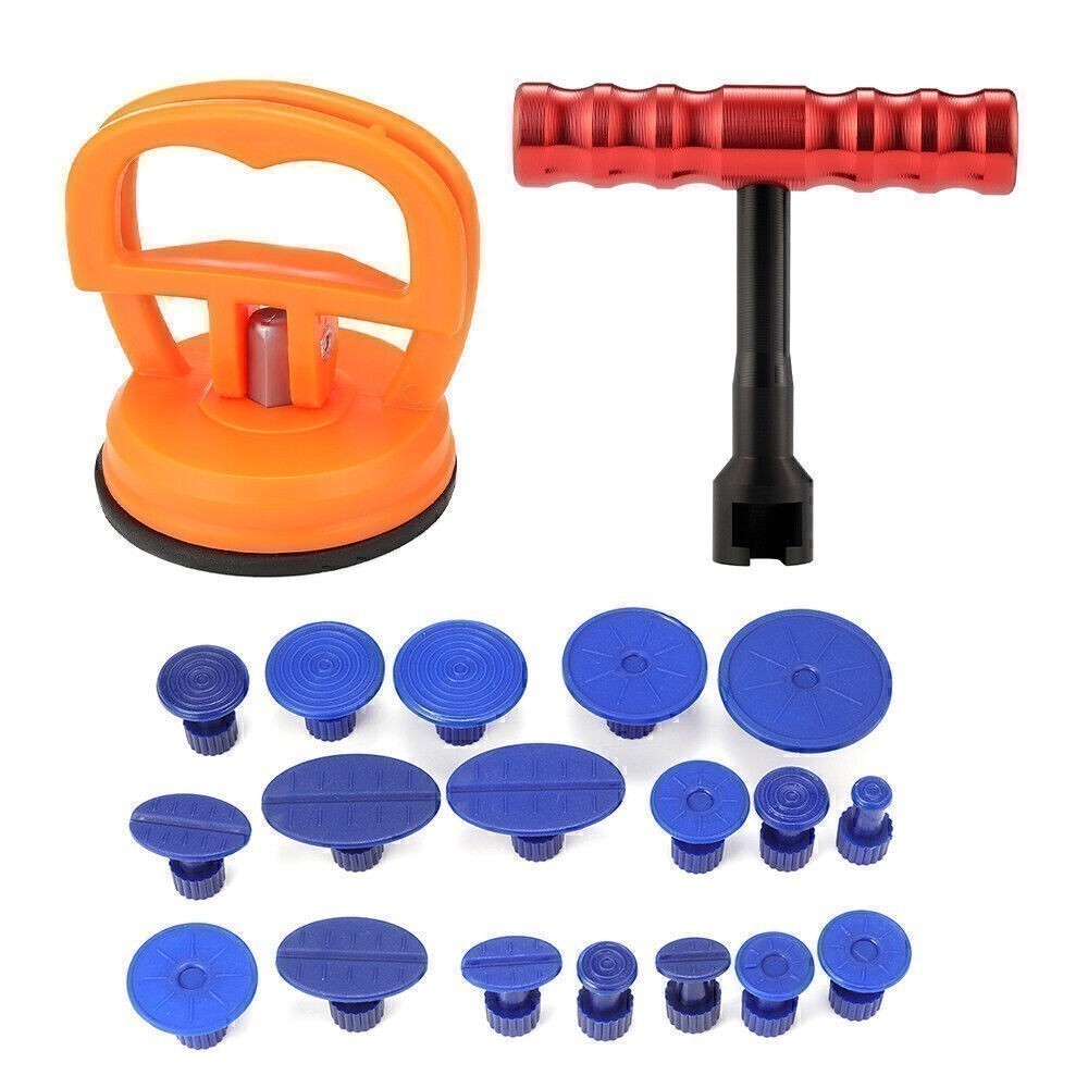 T-Bar Paintless Slide Hammer Dent Puller Repair Tool Removal Pulling Tabs Kit U#