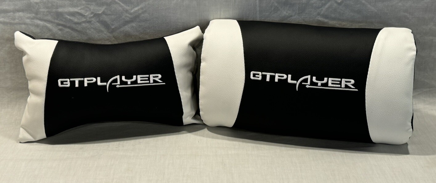GTPLAYER - Headrest Gaming Chair Pillow - Back & Neck Support, Set Of 2 White