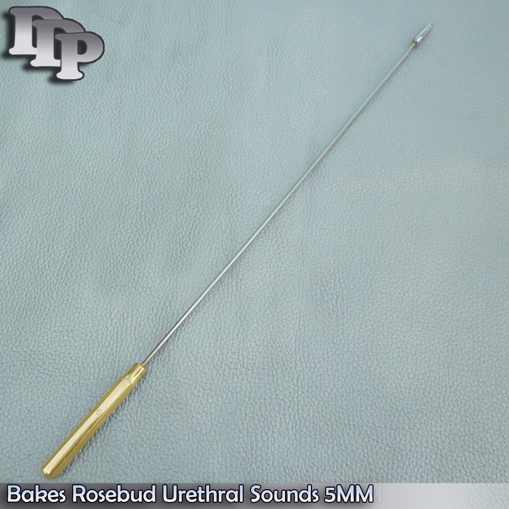 One Pc Bakes Rosebud Urethral Sounds 5MM Gold Plated