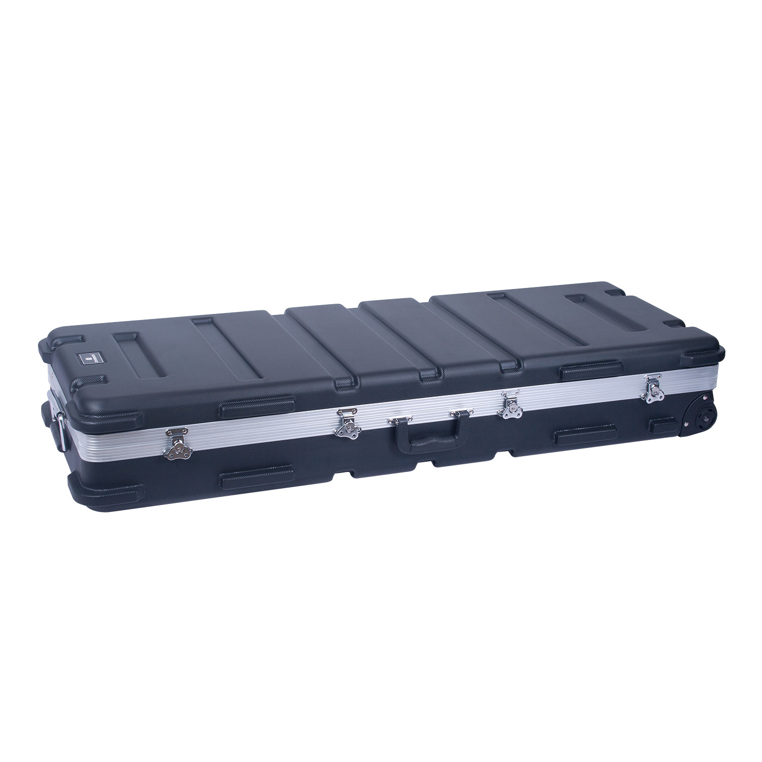 Crossrock 61 Key Keyboard Case Hard Molded with Wheels, Black (CRA861YKBK)