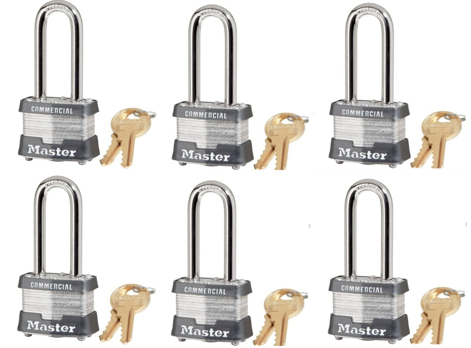 new Master Lock 3KALH 3113 set of 6 keyed alike