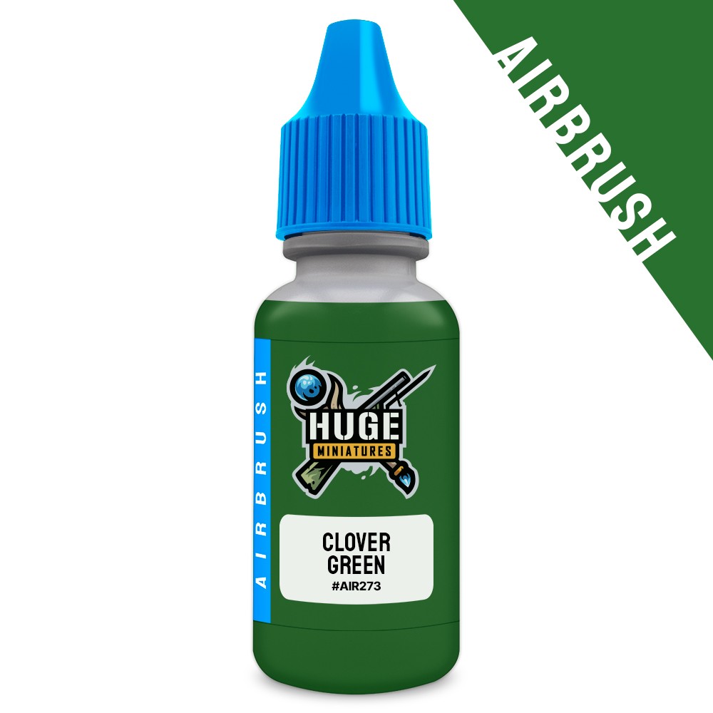 Huge Miniatures Airbrush Paint, Clover Green Acrylic Model Color – 17ml Bottle