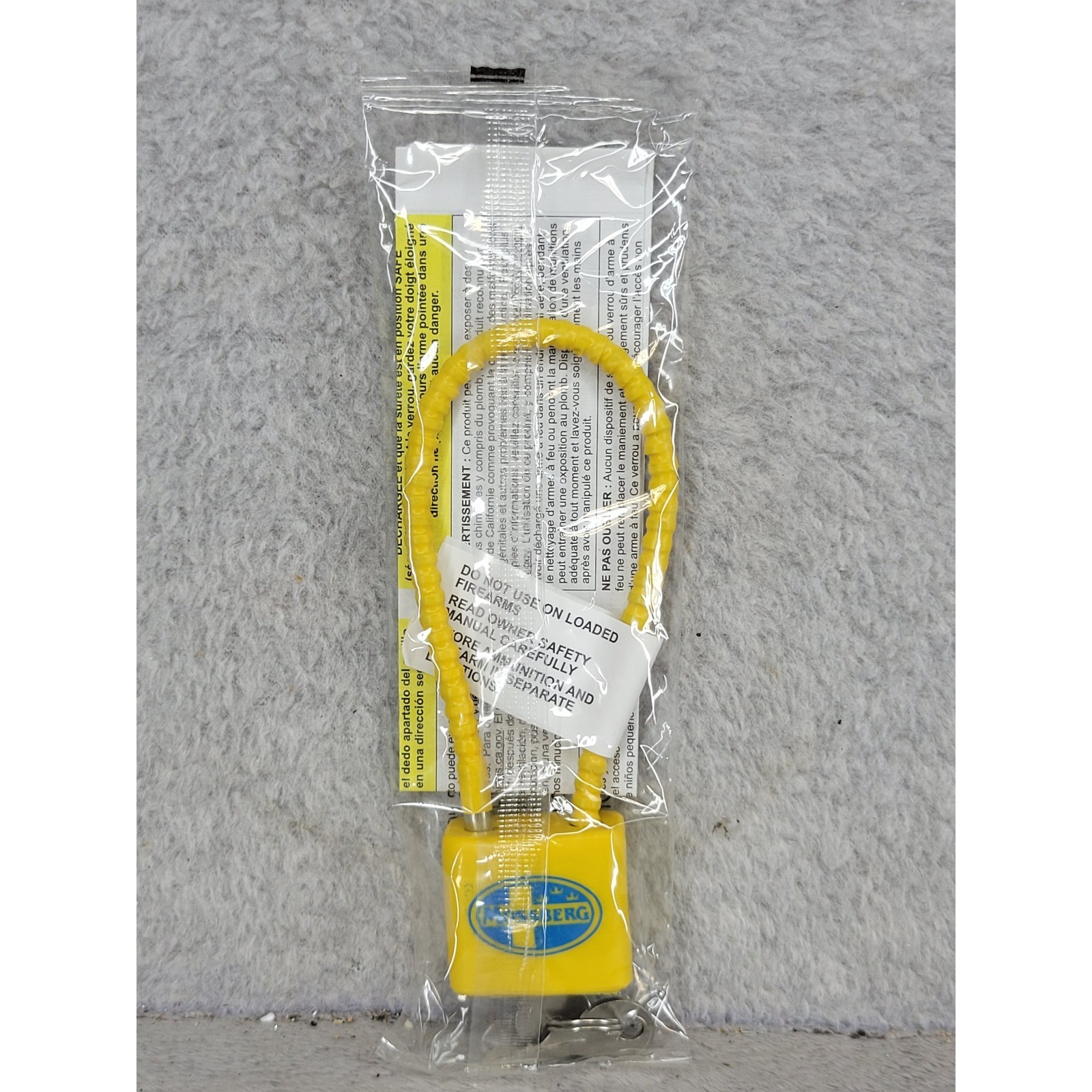 Mossberg Yellow Cable Gun Lock with 2 Keys CA DOJ Approved Universal Firearm