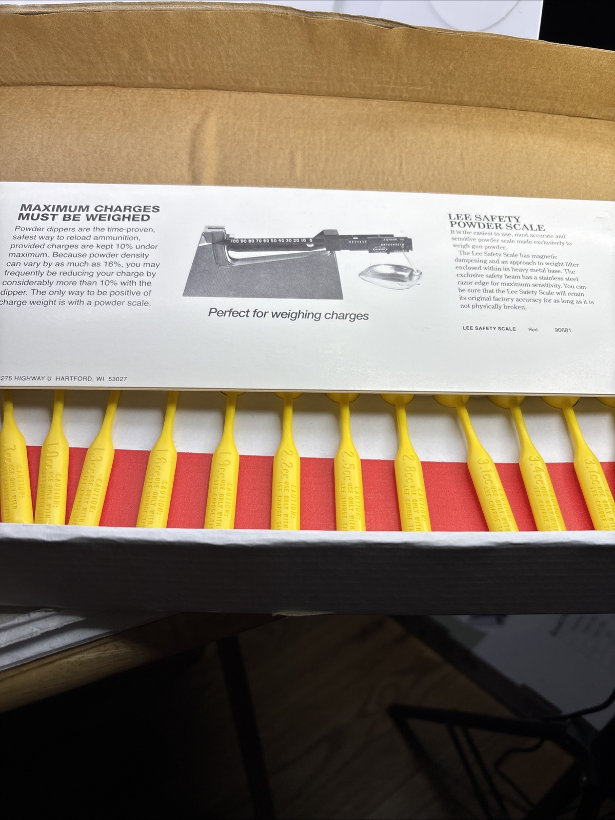 Lee Powder Measure Kit 14 Measures with Slide Card