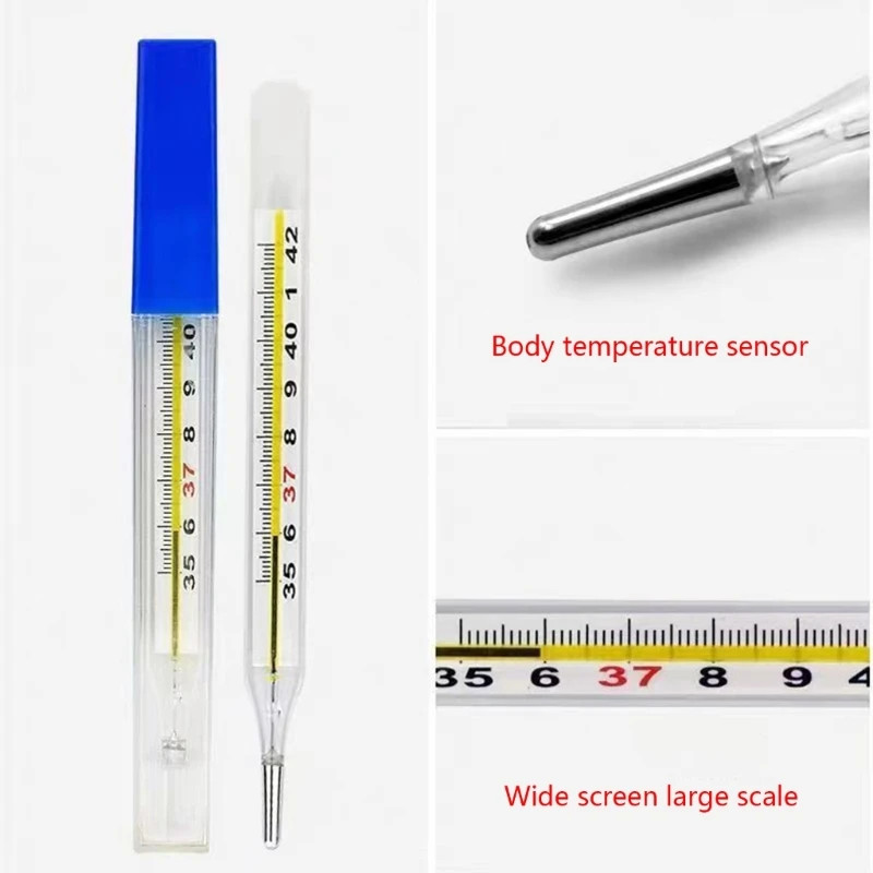 12pcs Dual Scale Clinical Thermometer Glass-Free Design for Home Use