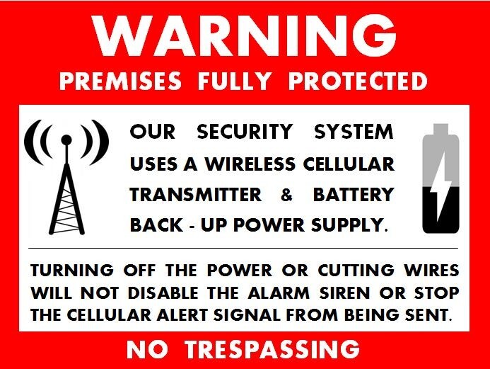 Battery Backup Security + Circuit Panel Warning Stickers / 2 Pack + FREE SHIP