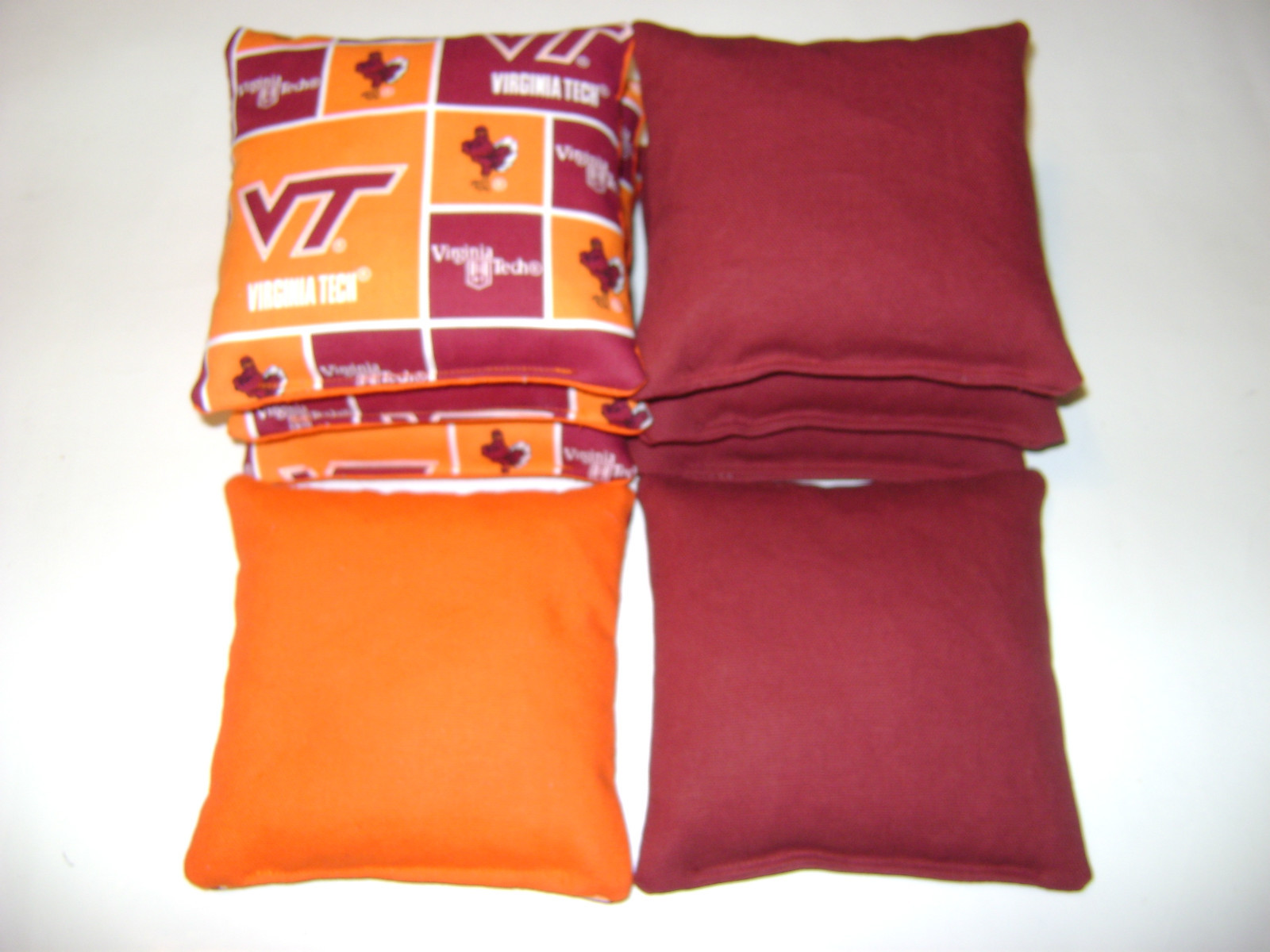 VIRGINIA TECH HOKIES BEAN BAG CORNHOLE BAGS VT 8 BAGS TAILGATE TOSS TOP QUALITY