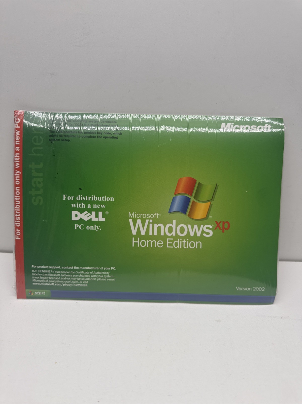 Microsoft Windows XP Home Edition 2002 Version Genuine Computer Software