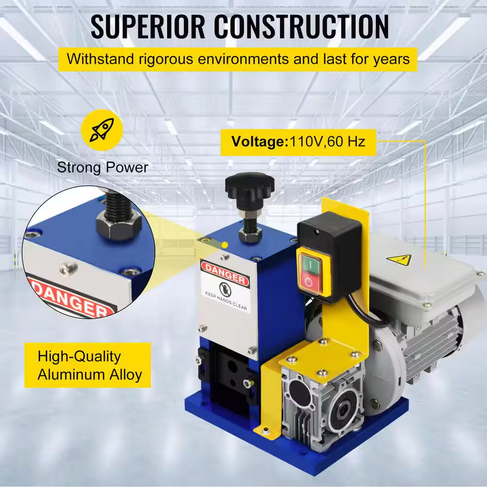 Automatic Electric Wire Stripping Machine 0. 05In.-0. 98In. Dark Blue Wire Strip
