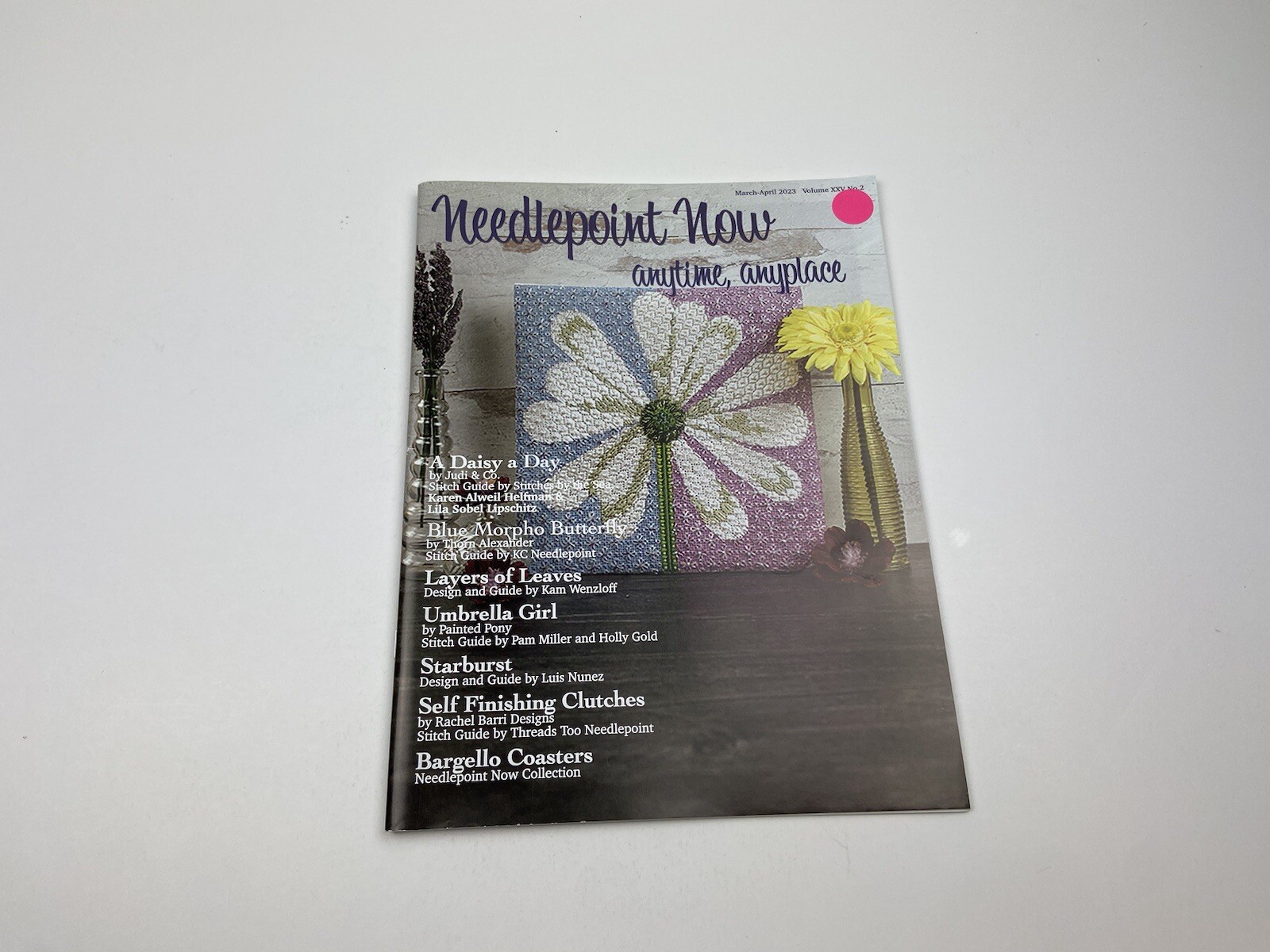 Needlepoint Now Magazine Mar Apr 2023 Vol XXV No 2 A Daisy A Day Butterfly