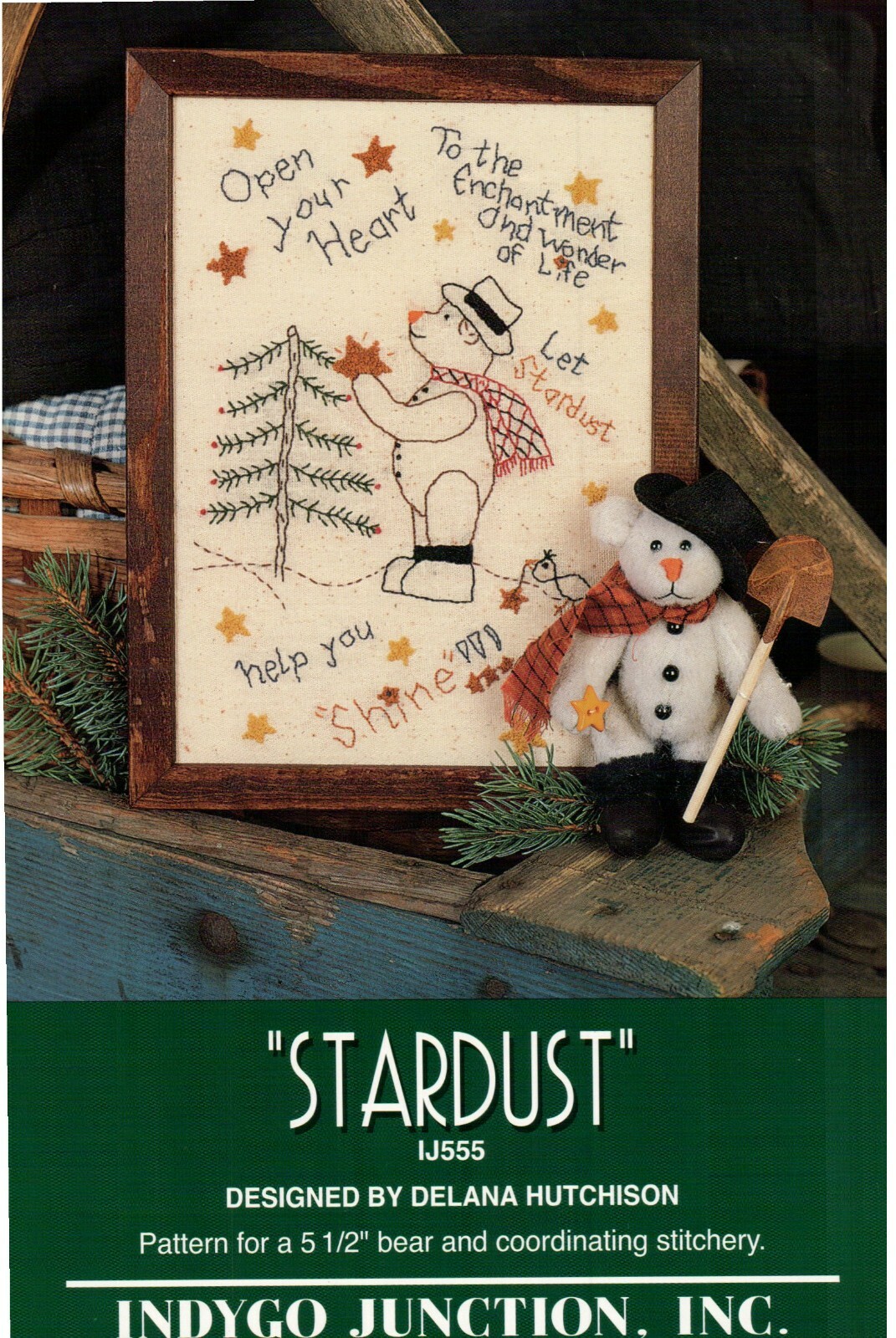 Stardust Felt Bear & Stitchery Sewing Quilt Pattern Christmas Tree Star