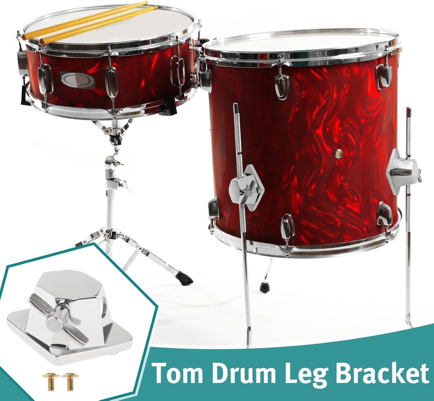 Premium Drum Set, 3Pcs Floor Tom Drum Leg Bracket Mount Practical Drum Set Parts