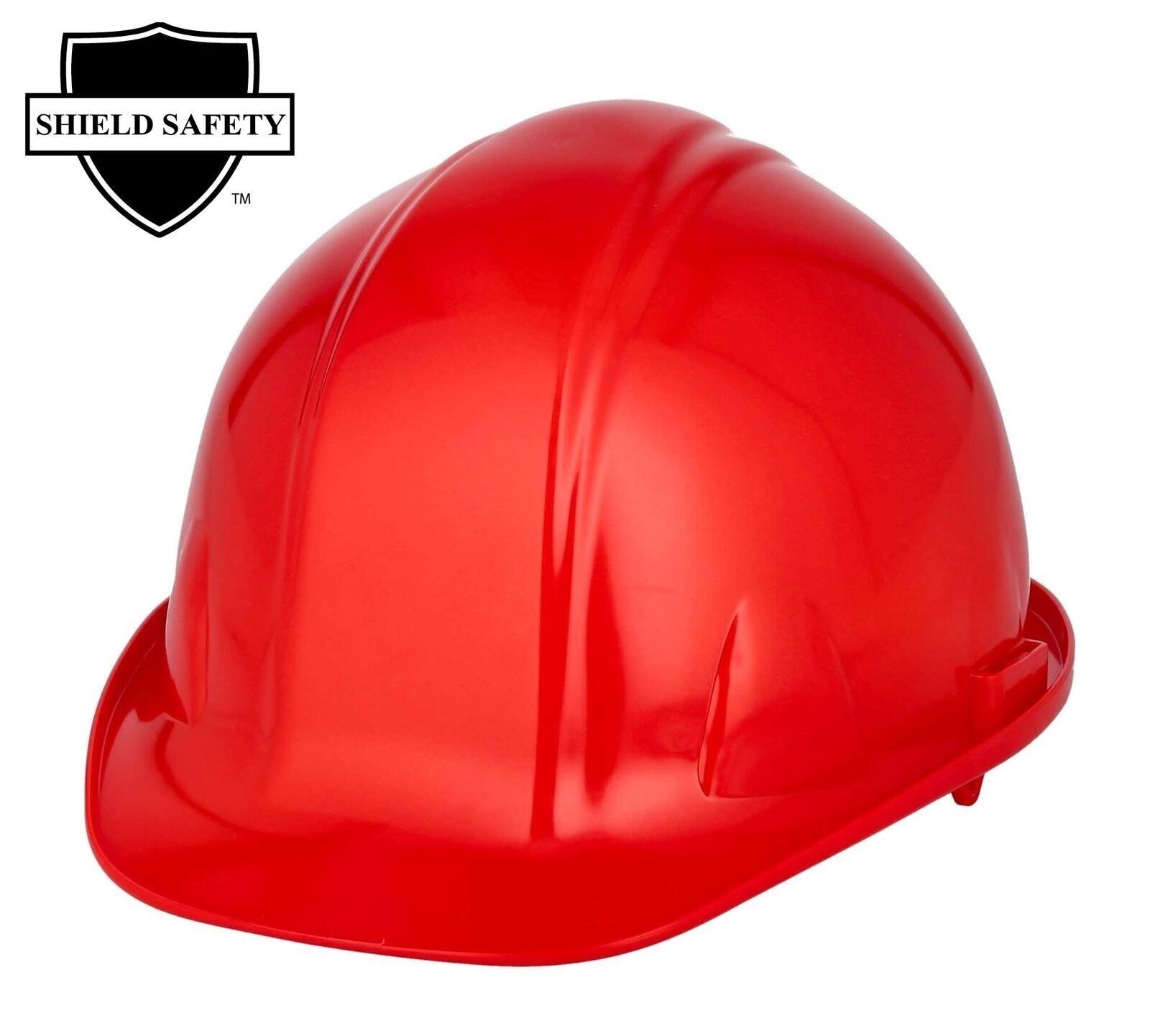 16 Each Red Hdpe Hard Hat Ansi Type 1 Class E 4 Point Ratchet Headband