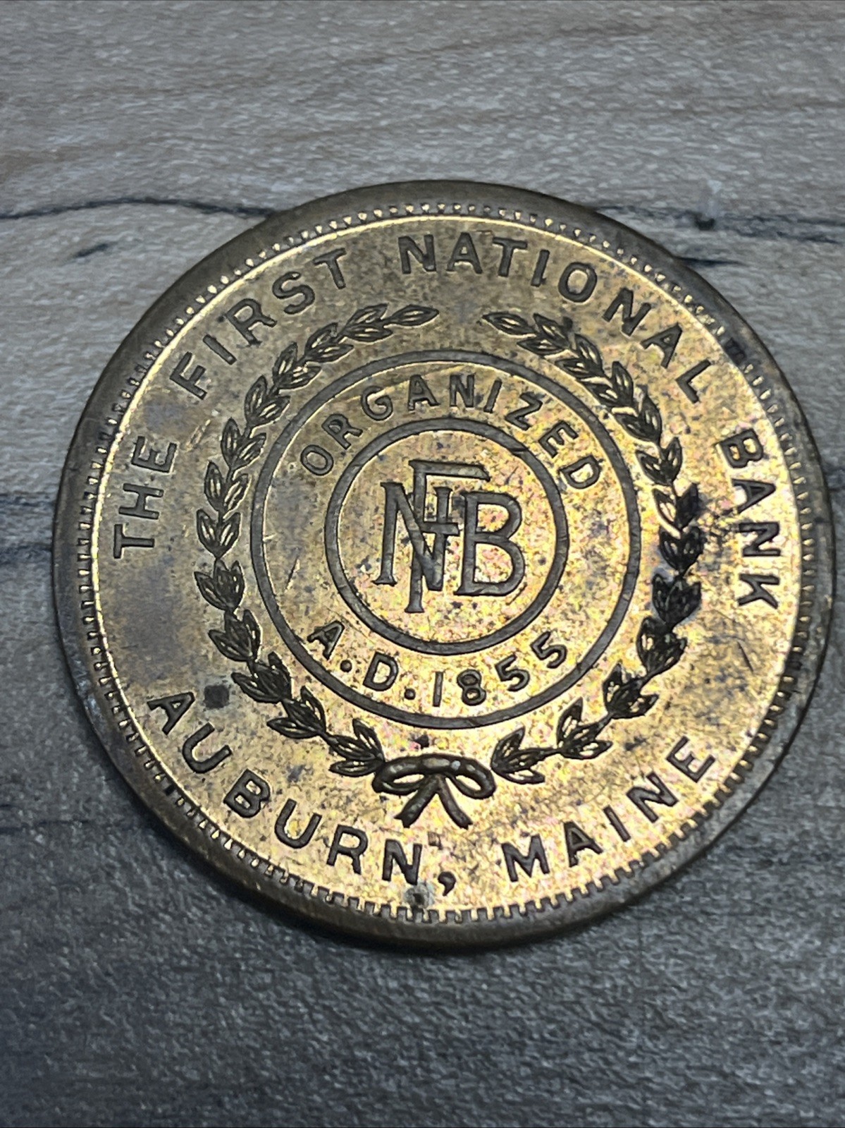 First  National Bank Auburn, ME. Good F 50c/$5*C845
