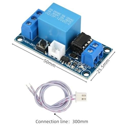 2Pcs 12V Latching Relay Module | Single Bistable, Push to Start and Stop