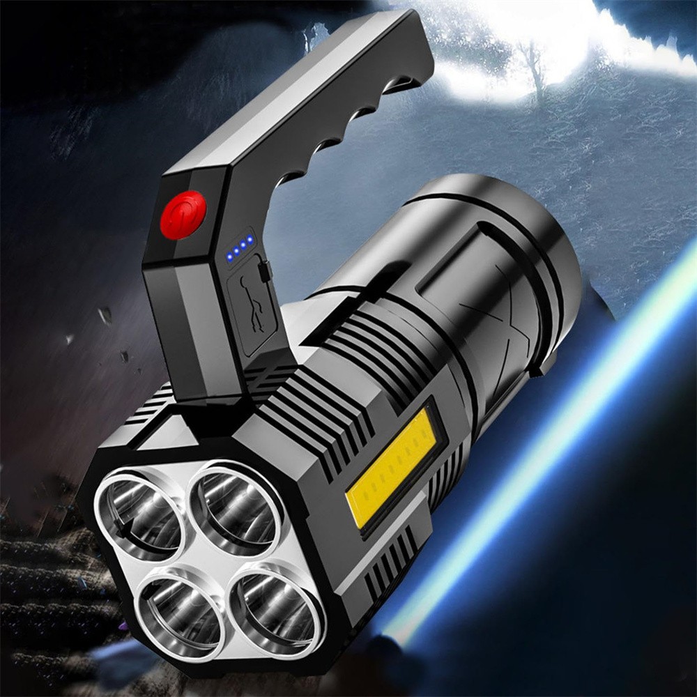 2000000 Lumens Super Bright LED Tactical Flashlight Rechargeable LED Work Light