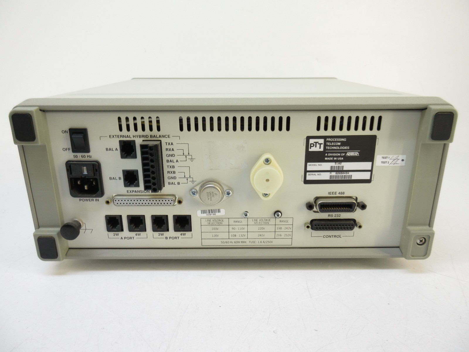 Processing Telecom Technologies PTT 5102 Telephone Network Simulator