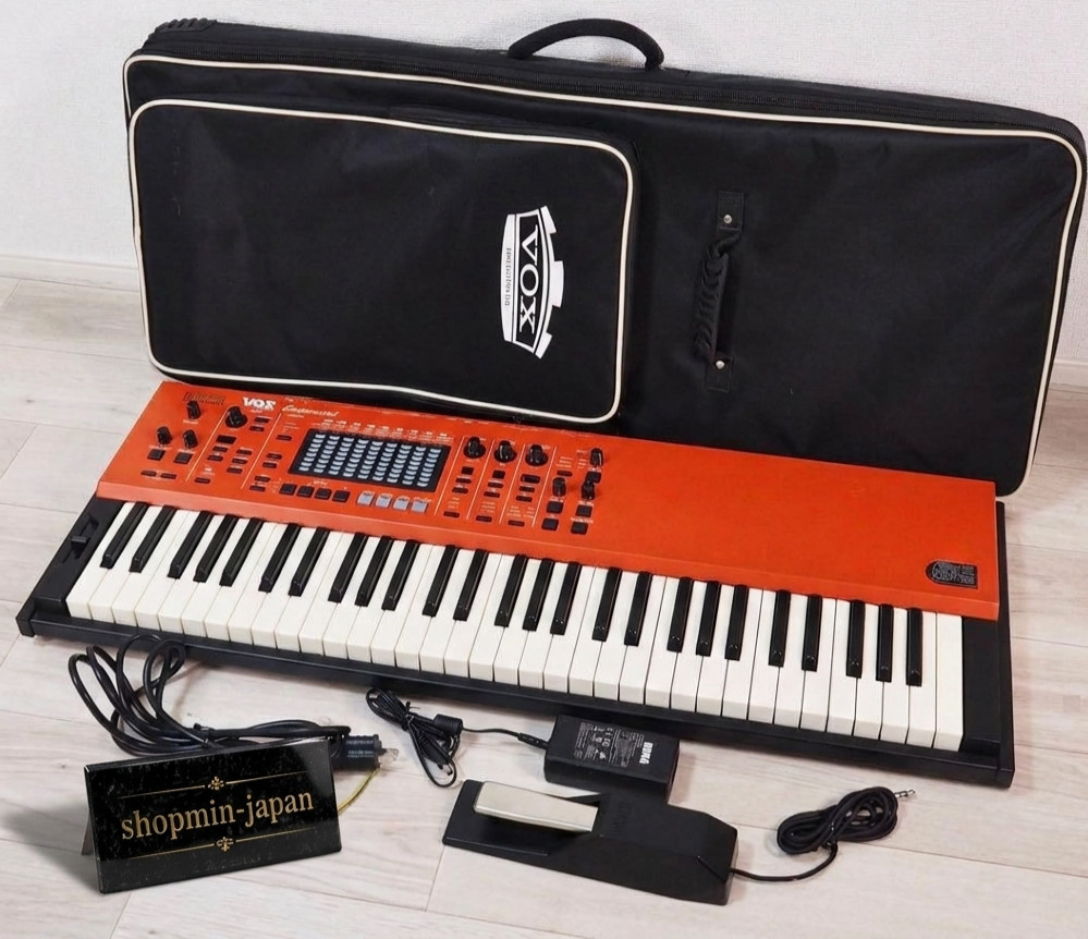 VOX Continental 61 Stage Keyboard Synthesizer w/ Case Pedal Tested from Japan