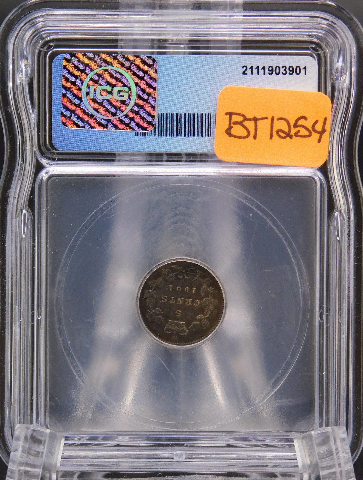 1901 CANADA FIVE CENT ICG AU53 (BT1254)