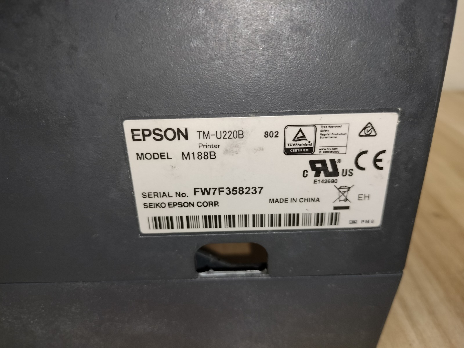 Epson Micros Oracle TM-U220B M188B Kitchen Receipt POS Printer Ethernet/Network