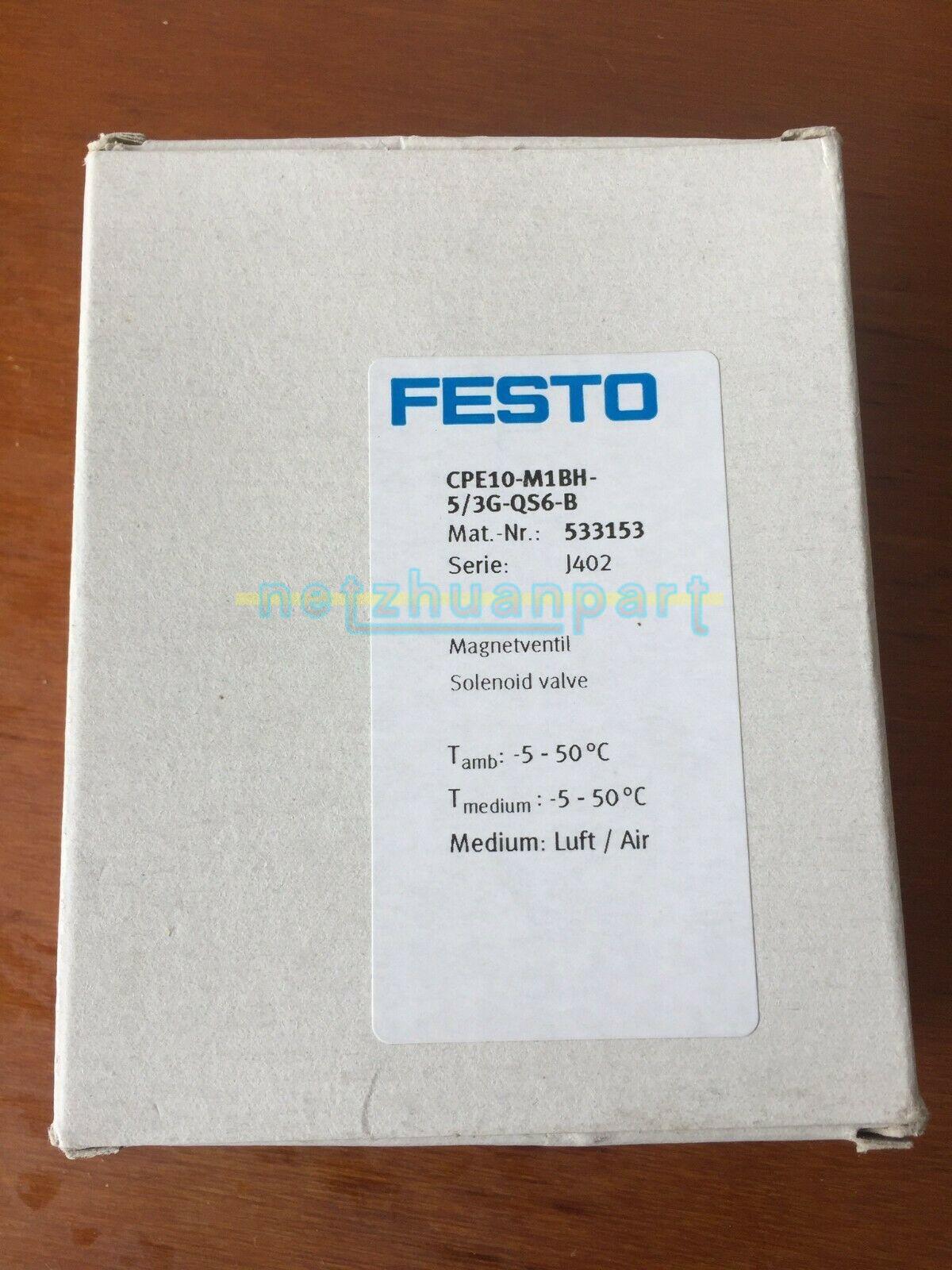 1PC New FESTO CPE10-M1BH-5/3G-QS6-B 533153 solenoid valve