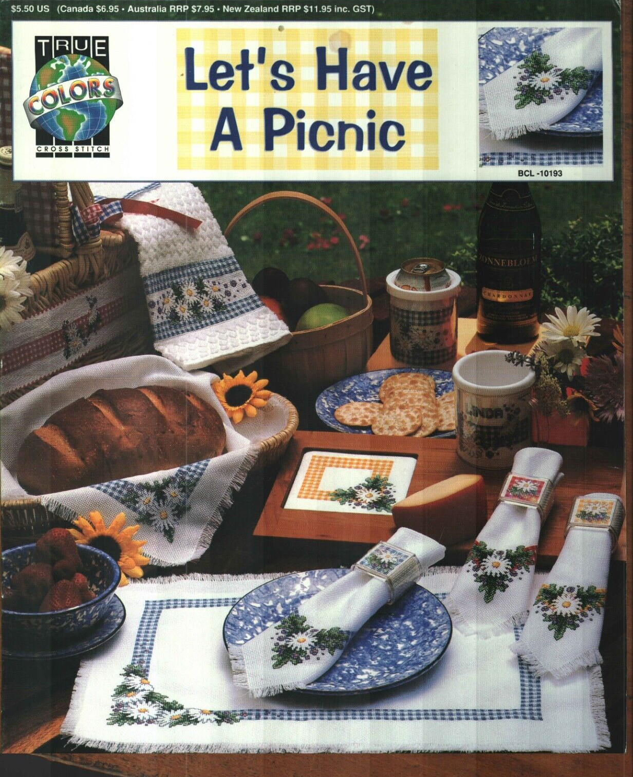 LET'S HAVE A PICNIC DAISIES 8 DESIGNS CROSS STITCH PATTERN BOOK