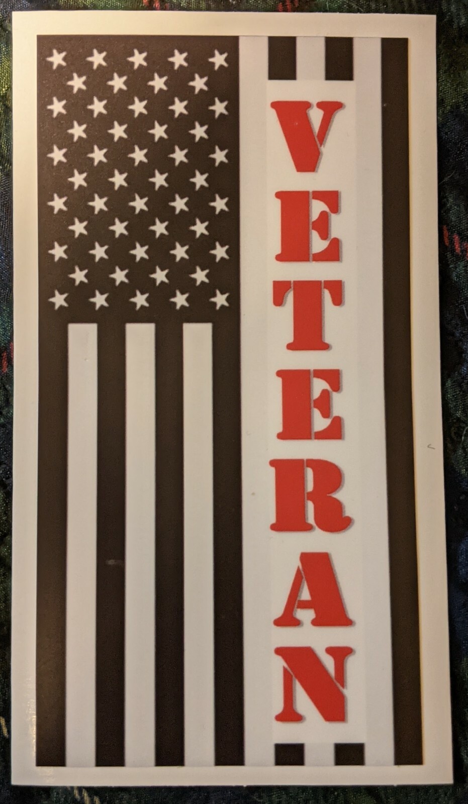 American Flag US Veteran US Military Veteran Vinyl Sticker