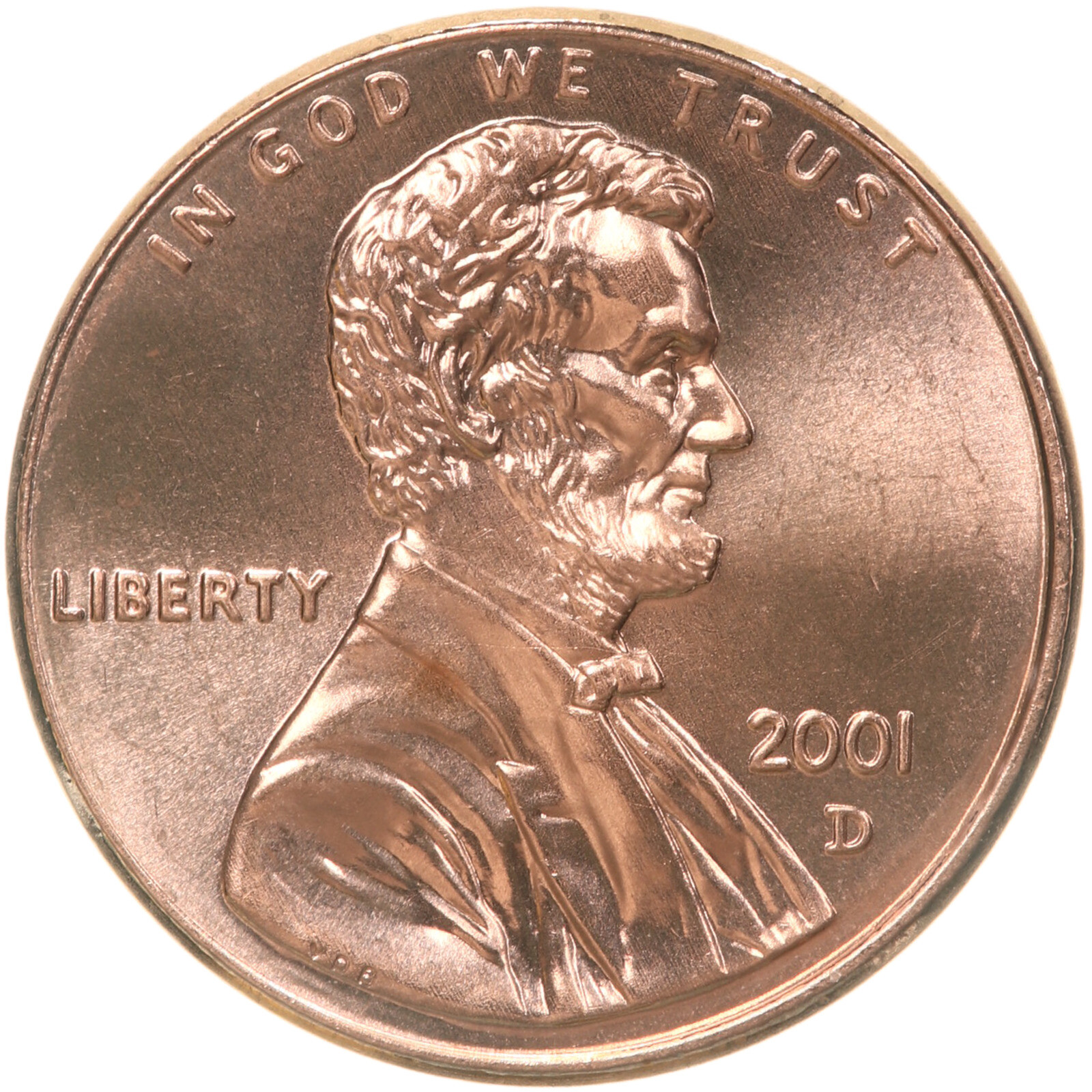 2001 D Lincoln Memorial Cent Choice BU Penny US Coin