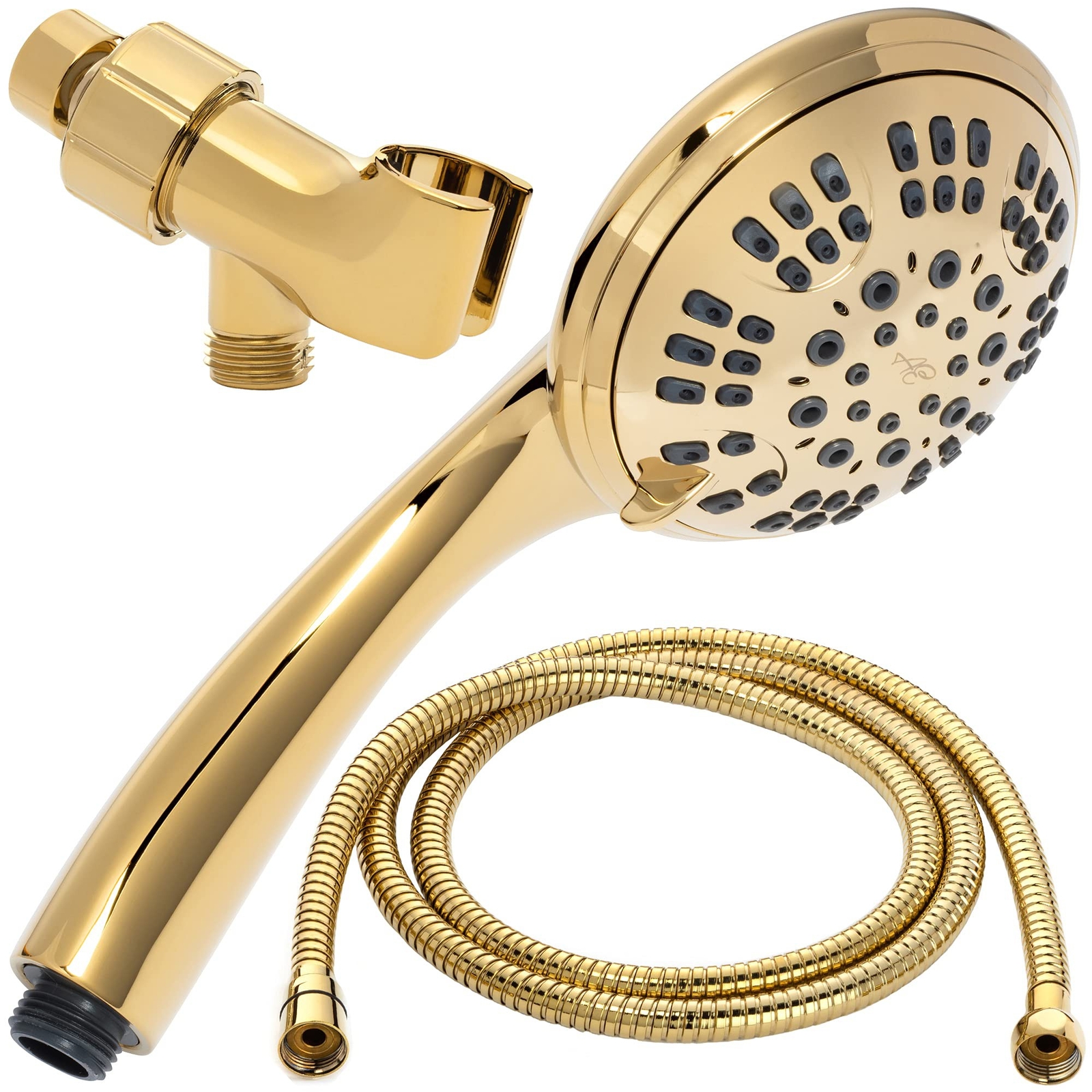6 Function Handheld Shower Head Kit (Aqua Elegante) - Polished Brass - 2.5 GPM