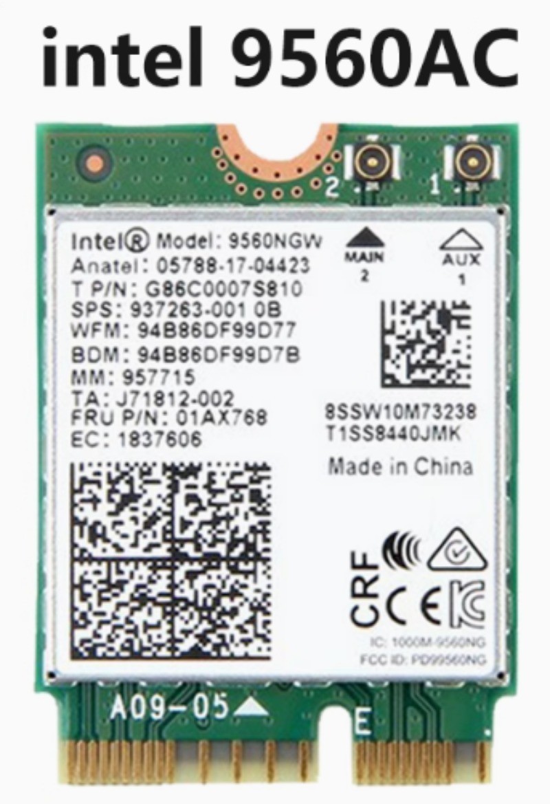 Intel 9560AC WIFI6 1733mbps Bluetooth 5.0 CNVIO2
