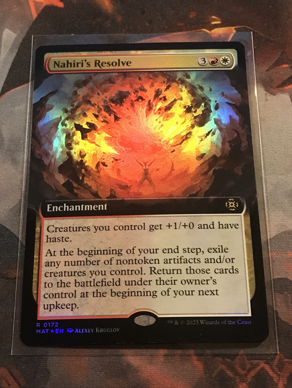 MTG Nahiri's Resolve FOIL Extended Art Aftermath MAT 0172 NM