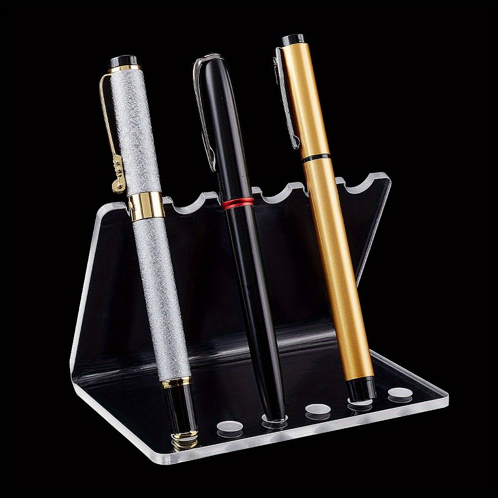 1pc Pen Stands Displays 6 Holes Clear Pencil Stands Acrylic Pen Stands Ballpoint