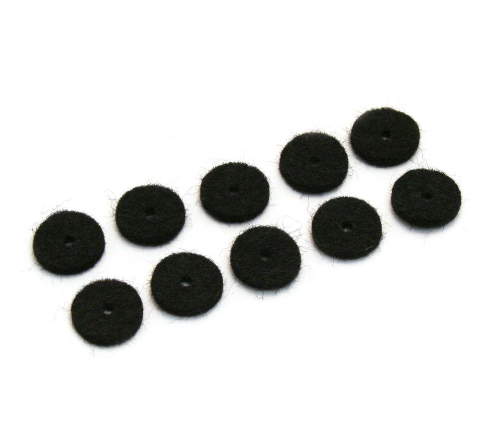 (10) Black Strap Button/Body Felt Washers Fender® Strat/Tele/Bass AP-0674-023