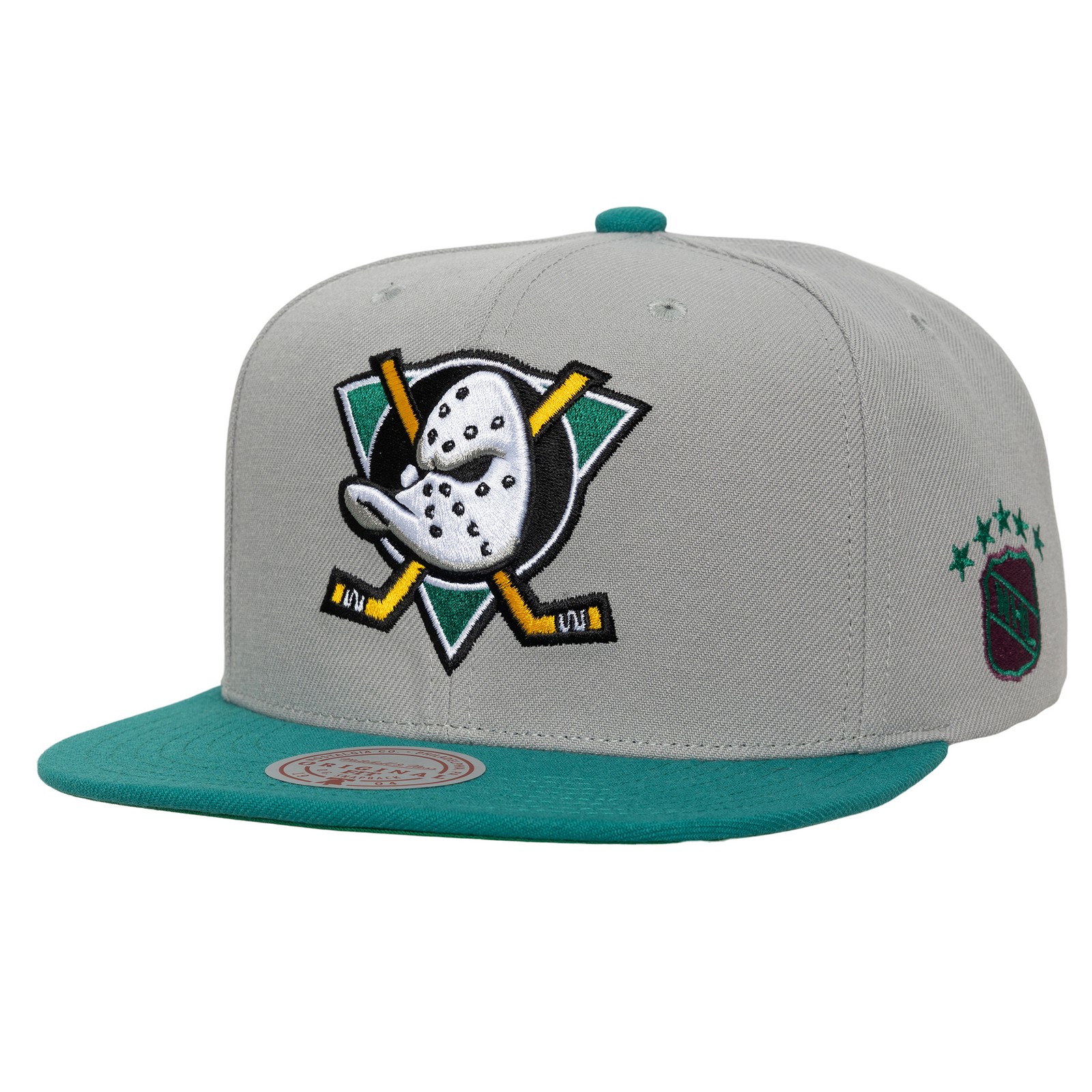 Men's Mitchell & Ness  Gray Anaheim Ducks Legendary Away Snapback Hat