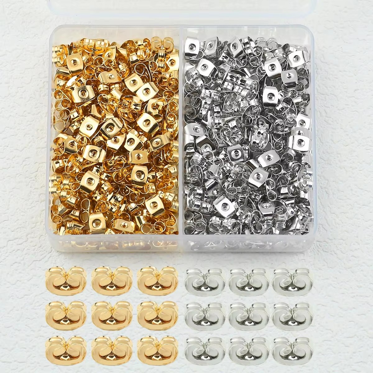 520pcs Ear Nuts Earring Backs Ear Clasp Stopper Butterfly Clutches For Jewelry