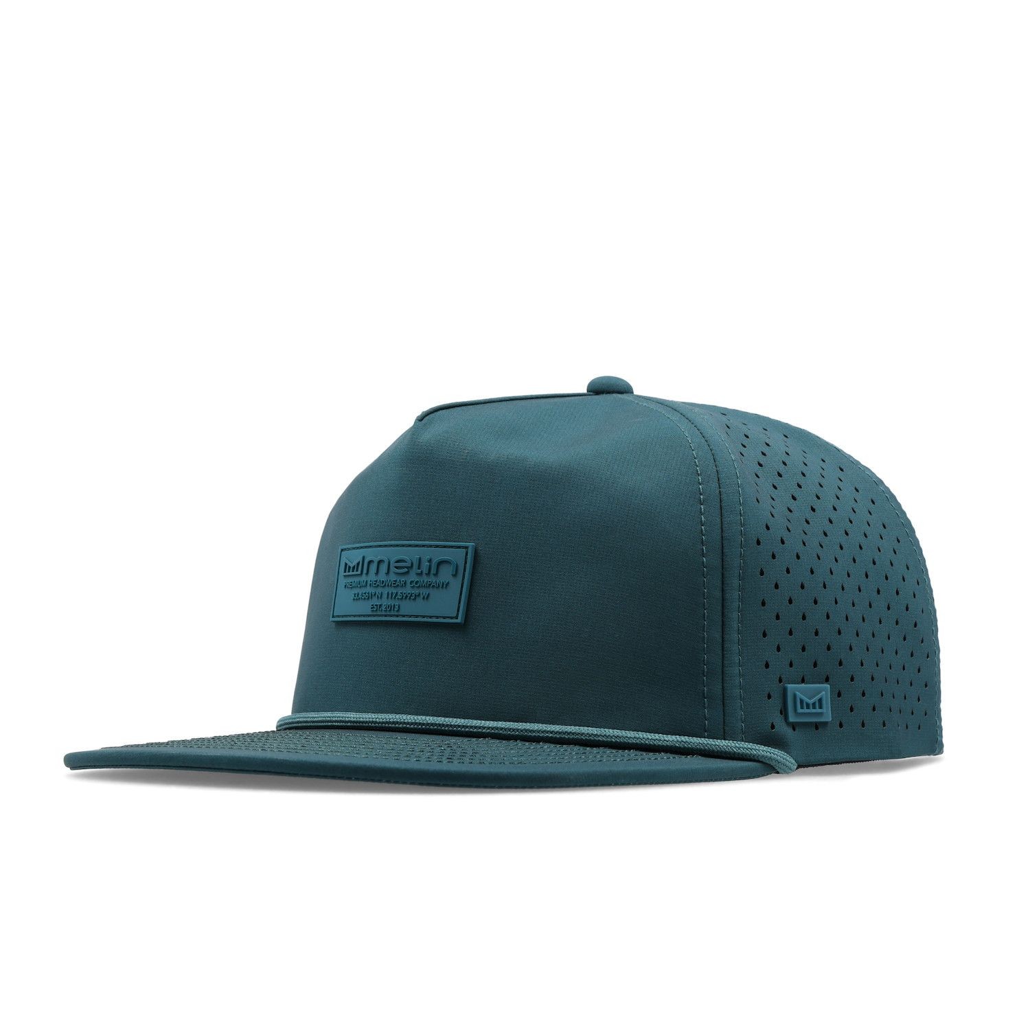 Melin Hydro Coronado Brick Flat Bill Hat, Atlantic Deep, Classic