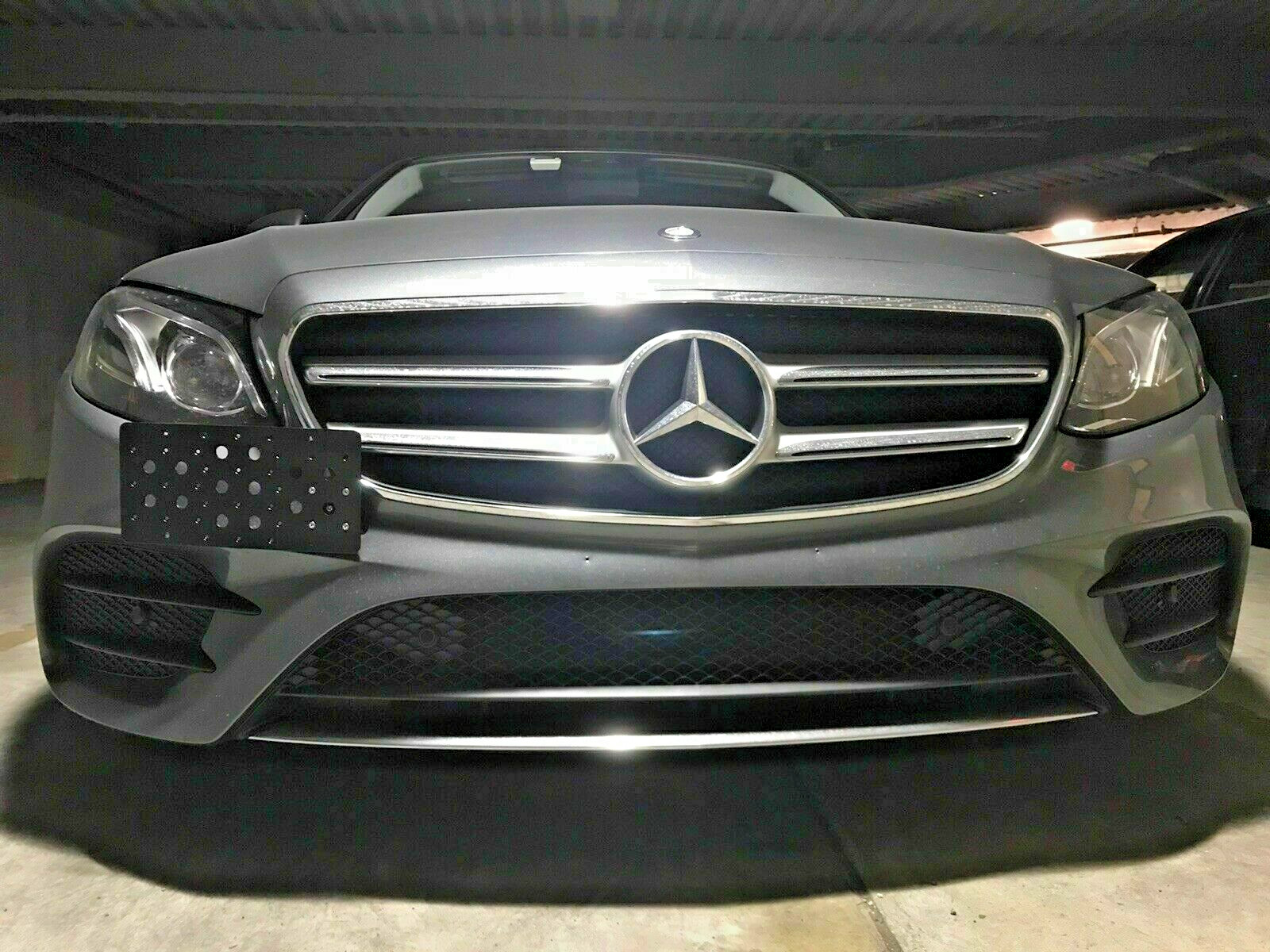 Bumper Tow Hook License Plate Mount Bracket for Mercedes E-Class W213 2017-2020