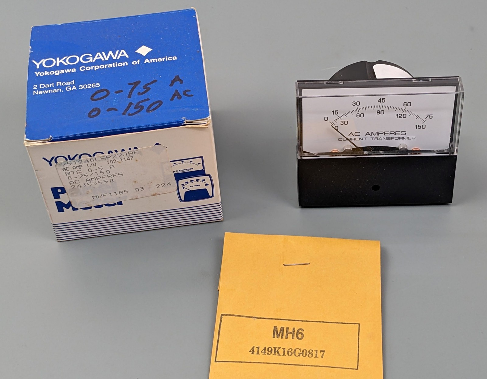 Yokogawa 251240LSPZ7JBF AC Ammeter 0-75/150A Panel Meter