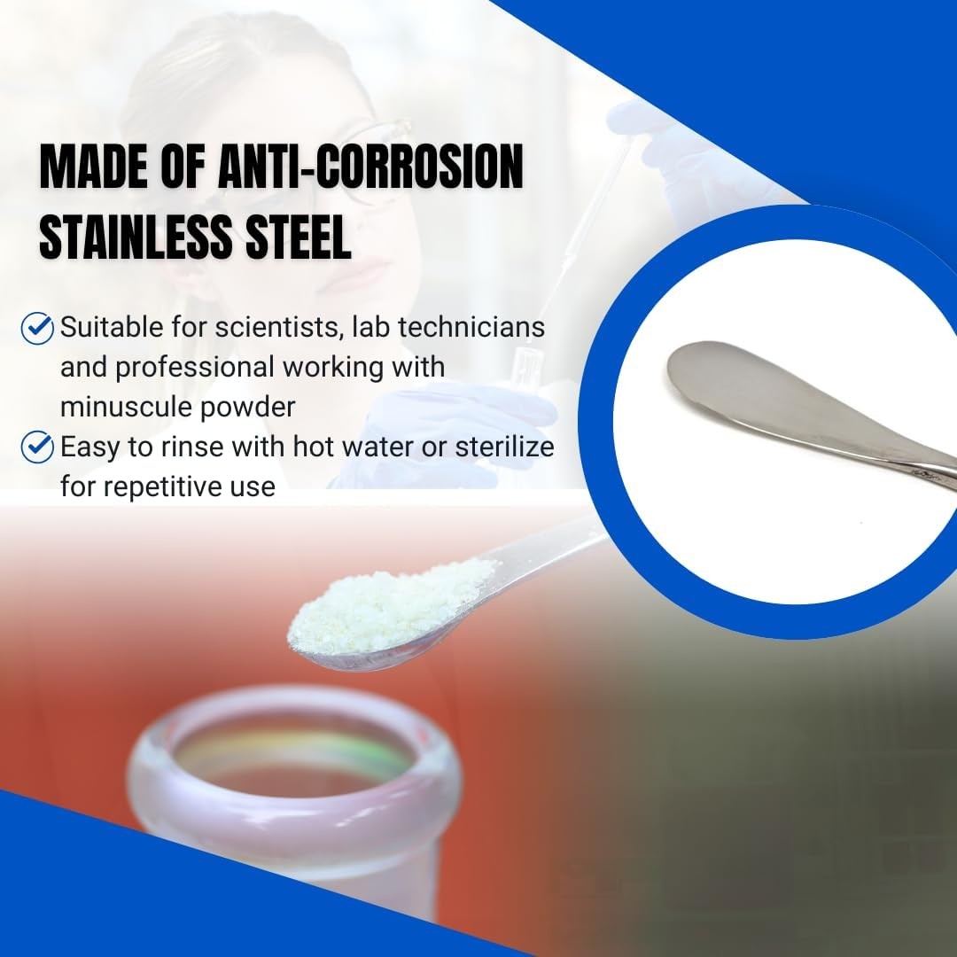 Multipurpose Micro Lab Flat Spoon 6 inch Stainless Steel Spatula Sampler