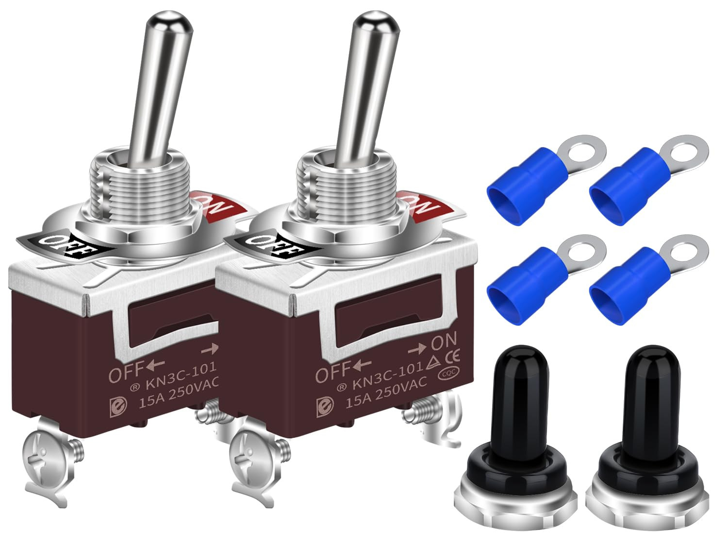Waterproof Toggle Switch 12V DC 30A Heavy Duty 2 Pin on off SPST with Weatherpro