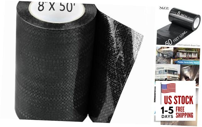 RV Underbelly Tape 8'' x 50Ft Flexible Waterproof Fabric Repair Tape, Thick