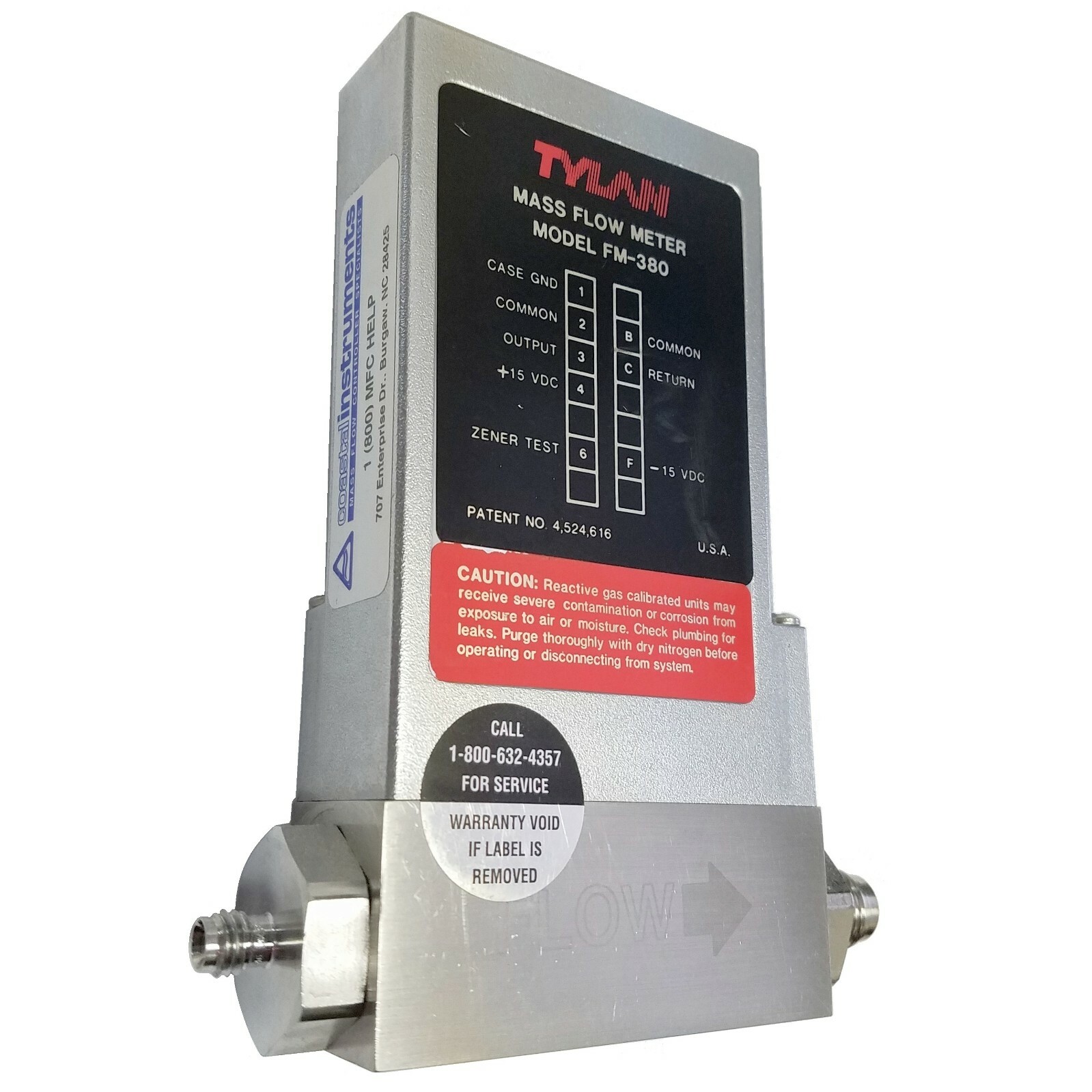 Tylan FM-380 SA Mass Flow Controller 30 SCCM AIR FM-380SA MFC