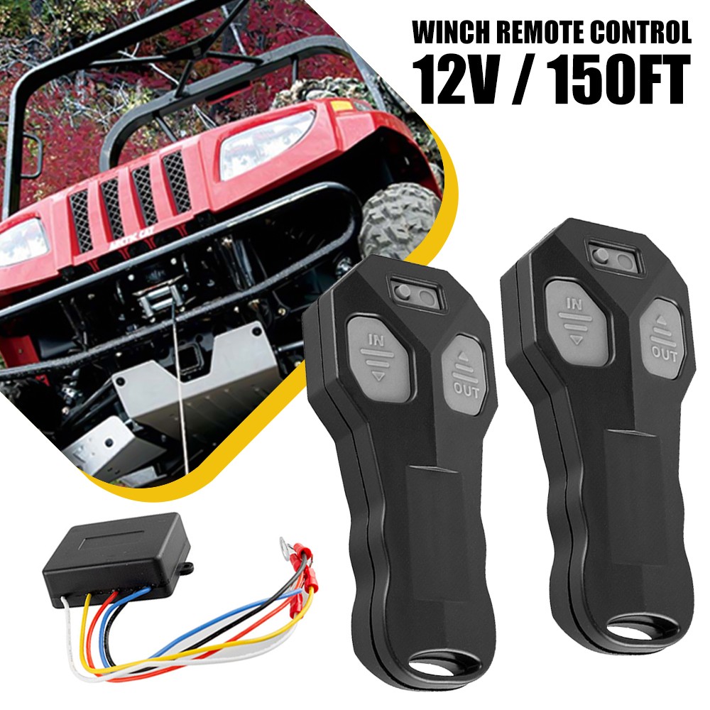 Wireless Winch Remote & Receiver Control Kit DC12V Switch Handset For ATV UTV