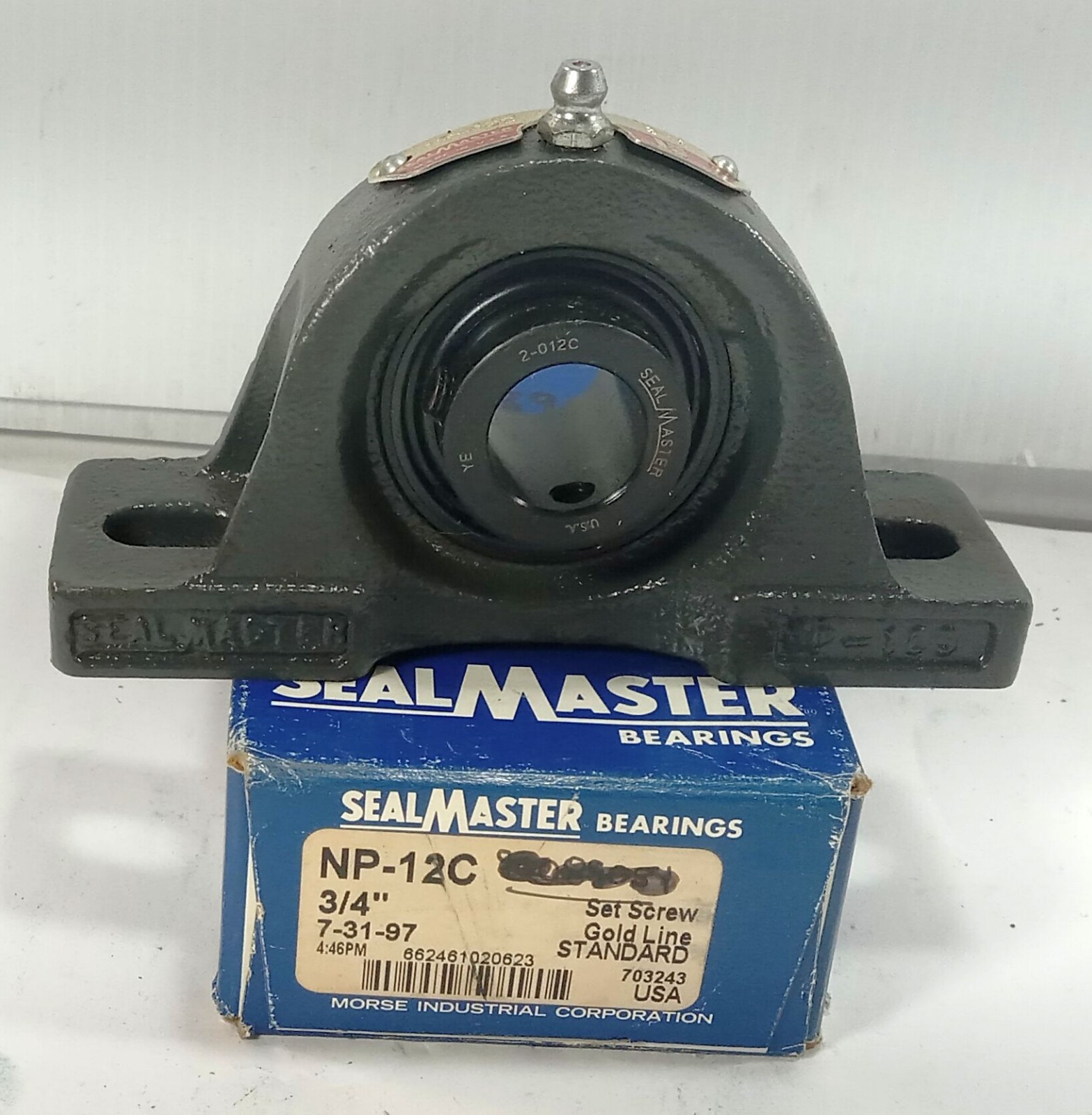 1 NEW SEALMASTER NP-12C 2 BOLT BASE PILLOW BLOCK BEARING NIB/NNB **MAKE OFFER**